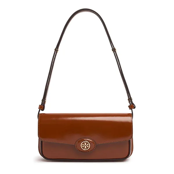 Túi Đeo Vai Nữ Tory Burch Robinson Spazzolato Brown Shoulder Bag Màu Nâu - Túi xách - Vua Hàng Hiệu