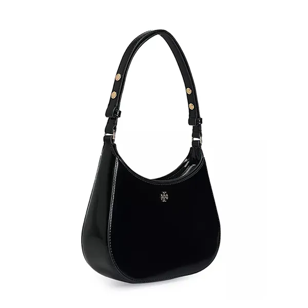 Túi Đeo Vai Nữ Tory Burch Emerson Patent Shoulder Bag Màu Đen