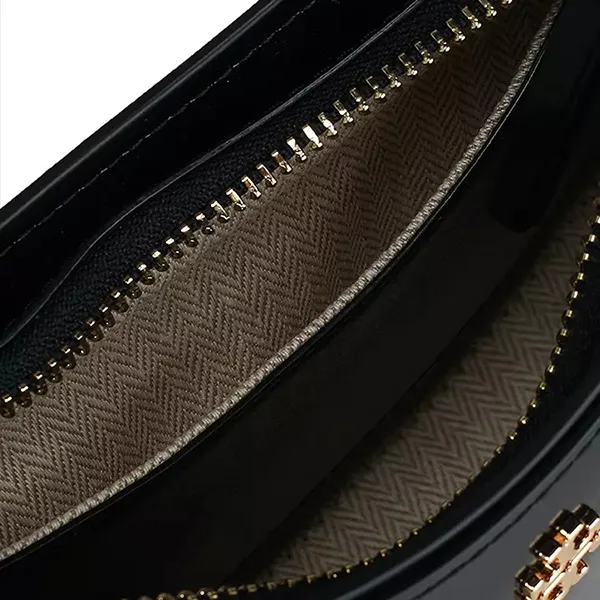 Túi Đeo Vai Nữ Tory Burch Emerson Patent Shoulder Bag Màu Đen