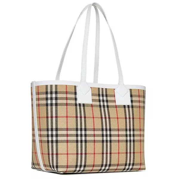 Túi Tote Nữ Burberry Small London Tote Bag In Archive Màu Trắng Be - Túi xách - Vua Hàng Hiệu