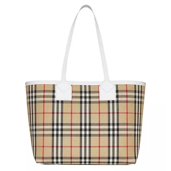 Túi Tote Nữ Burberry Small London Tote Bag In Archive Màu Trắng Be - Túi xách - Vua Hàng Hiệu
