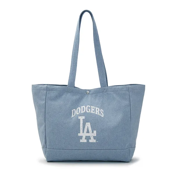 Túi Tote MLB Vintage Lettering Denim Shopper Bag LA Dodger 3AORV025N-07SBL Màu Xanh Blue - Túi xách - Vua Hàng Hiệu