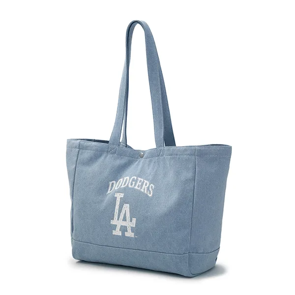 Túi Tote MLB Vintage Lettering Denim Shopper Bag LA Dodger 3AORV025N-07SBL Màu Xanh Blue - Túi xách - Vua Hàng Hiệu
