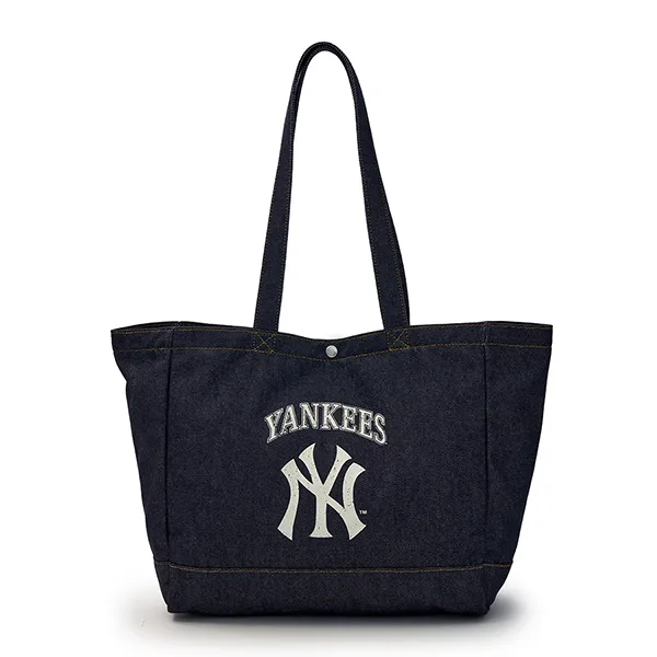 Túi Tote MLB Vintage Lettering Denim Shopper Bag New York Yankees 3AORV025N-50INS Màu Xanh Navy - Túi xách - Vua Hàng Hiệu