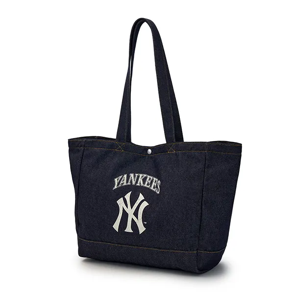Túi Tote MLB Vintage Lettering Denim Shopper Bag New York Yankees 3AORV025N-50INS Màu Xanh Navy - Túi xách - Vua Hàng Hiệu