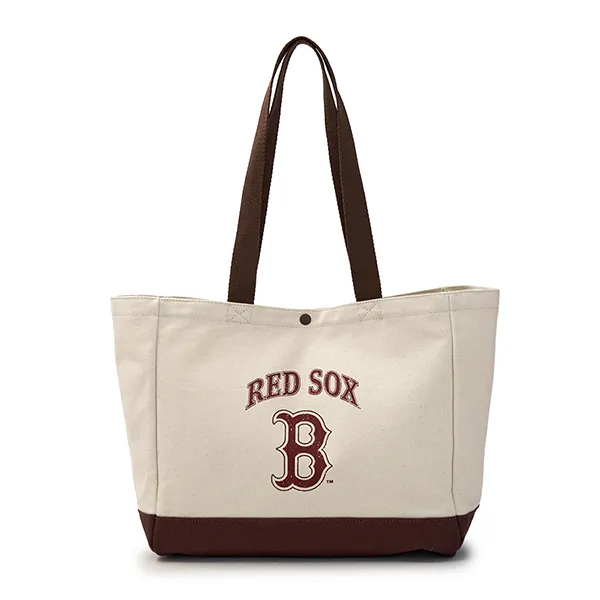 Túi Tote MLB Vintage Lettering Shopper Bag Boston Red Sox 3AORV015N-43CRS Màu Kem - Túi xách - Vua Hàng Hiệu