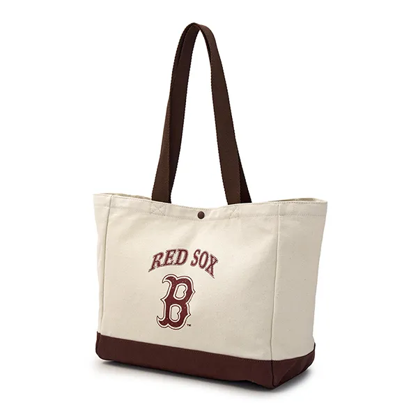 Túi Tote MLB Vintage Lettering Shopper Bag Boston Red Sox 3AORV015N-43CRS Màu Kem - Túi xách - Vua Hàng Hiệu