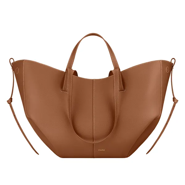Túi Tote Nữ Polène Cyme Edition Textured Camel Màu Nâu