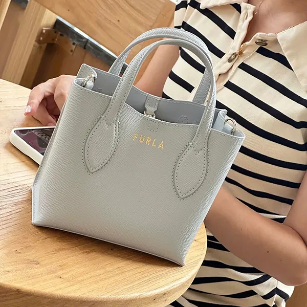 Túi Tote Nữ Furla Era Mini Leather Light Grey Màu Ghi Xám