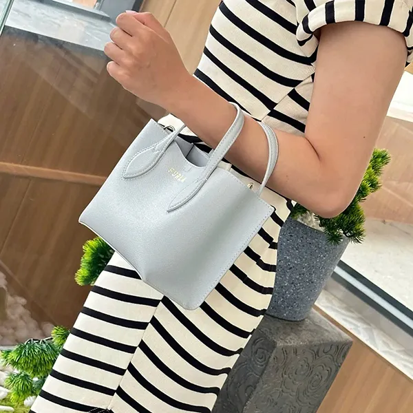 Túi Tote Nữ Furla Era Mini Leather Light Grey Màu Ghi Xám
