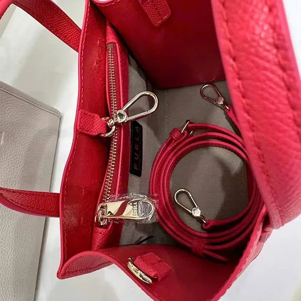 Túi Tote Nữ Furla Outlet Era Mini Leather Màu Đỏ