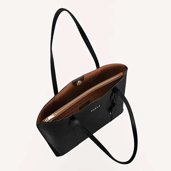 Túi Tote Nữ Furla Vittoria L Bag Màu Đen - Túi xách - Vua Hàng Hiệu