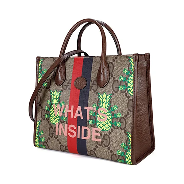 Túi Tote Nữ Gucci Pineapple GG 659983 URRAT 8569 Shoulder Bag Phối Màu N-QL