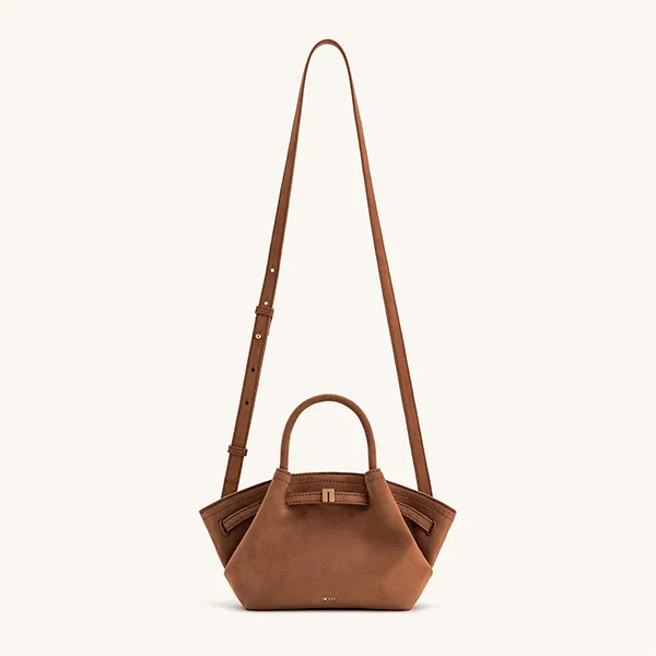 Túi Tote Nữ JW Pei Hana Mini Faux Suede Tote Bag Brown Màu Nâu Đậm - Túi xách - Vua Hàng Hiệu