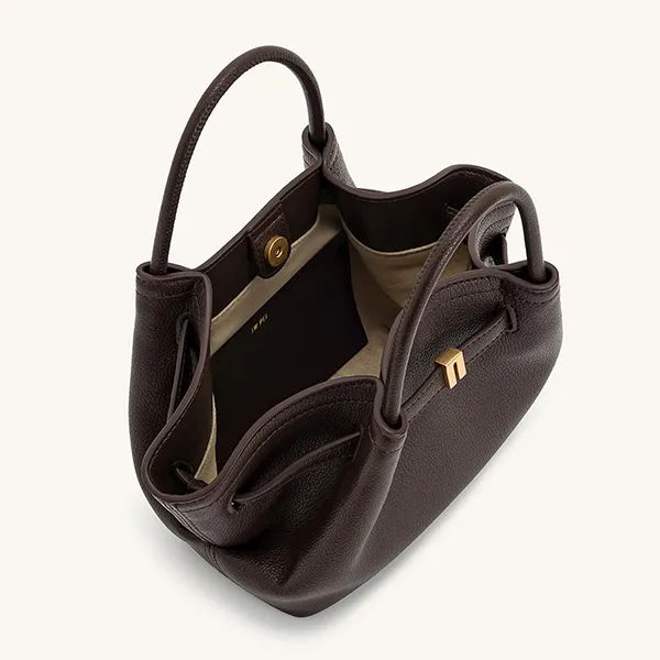 Túi Tote Nữ JW Pei Hana Mini Tote Bag Dark Brown Màu Nâu - Túi xách - Vua Hàng Hiệu