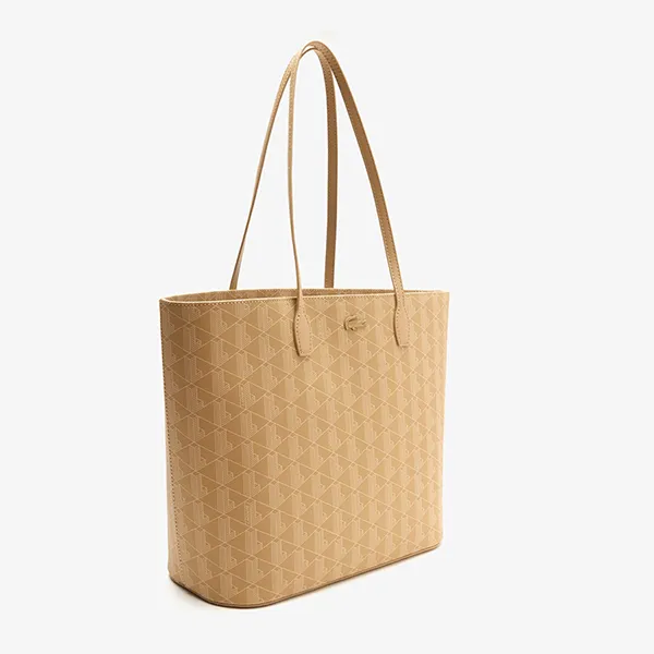 Túi Tote Nữ Lacoste Women's Monogram Print Tote Bag NF4208DG L01 Màu Beige