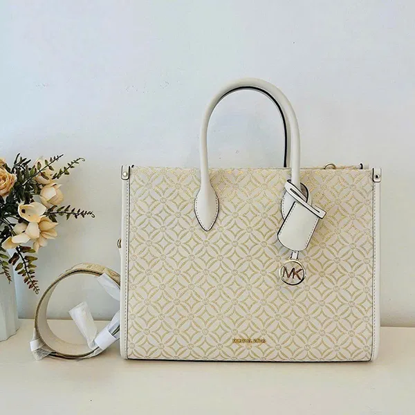 Túi Tote Nữ Michael Kors MK 45908942WV Màu Kem