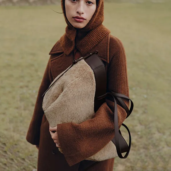 Túi Tote Nữ Polène Cyme Edition Alpaca Màu Nâu Be - Túi xách - Vua Hàng Hiệu