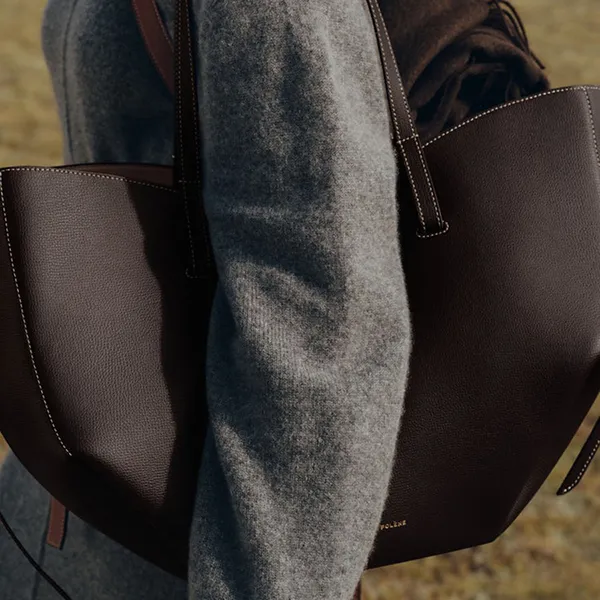 Túi Tote Nữ Polène Cyme Edition Textured Ebony Màu Nâu Gỗ - Túi xách - Vua Hàng Hiệu