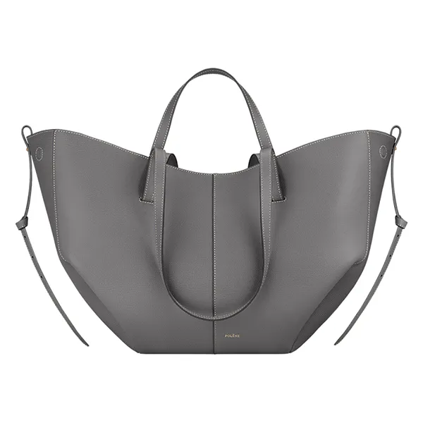 Túi Tote Nữ Polène Cyme Edition Textured Stone Màu Xám - Túi xách - Vua Hàng Hiệu