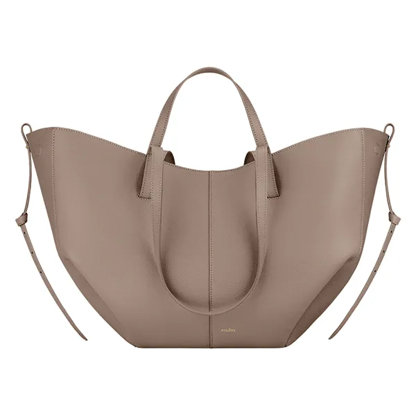 Túi Tote Nữ Polène Cyme Edition Textured Taupe Màu Taupe - Túi xách - Vua Hàng Hiệu