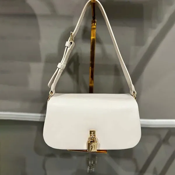 Túi Xách Furla Artemis Model Small Leather Shoulder Bag In White Màu Trắng - Túi xách - Vua Hàng Hiệu