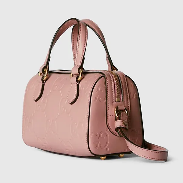 Túi Xách Nữ Gucci GG Speedy Super Mini Top Handle Bag Pink Màu Hồng