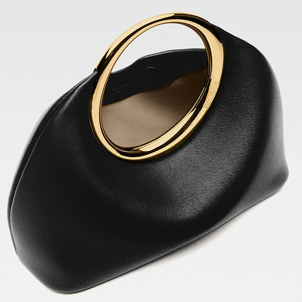 Túi Xách Nữ Jacquemus The Small Calino Mini Ring Handbag Black Màu Đen