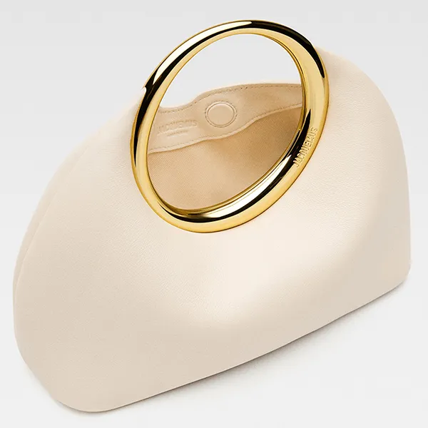 Túi Xách Nữ Jacquemus The Small Calino Mini Ring Handbag Light Ivory Màu Trắng