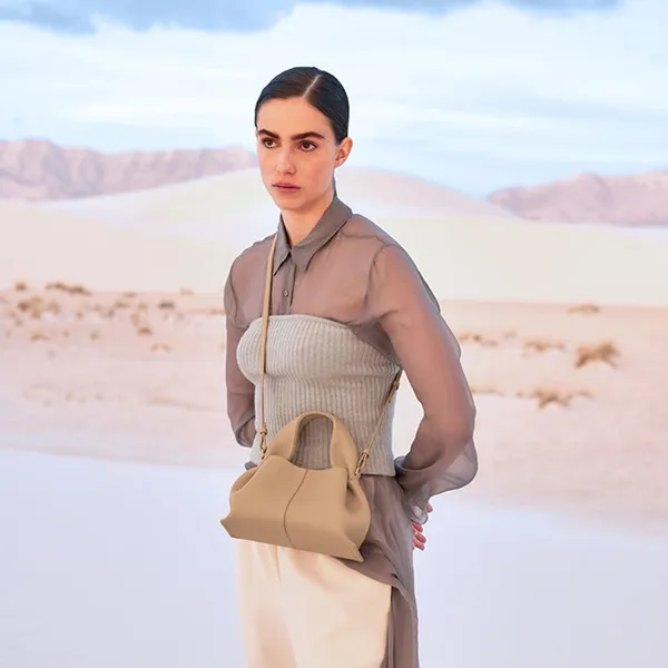 Túi Xách Nữ Polène Numéro Neuf Mini Edition Textured Beige Màu Beige