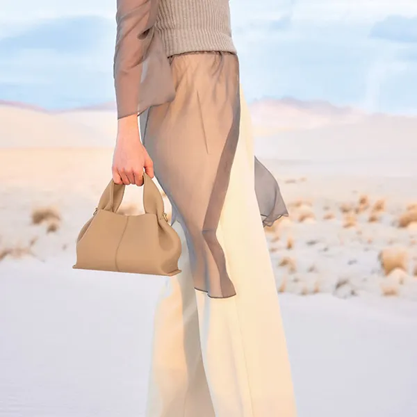 Túi Xách Nữ Polène Numéro Neuf Mini Edition Textured Beige Màu Beige