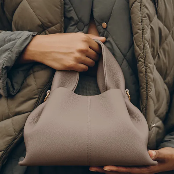 Túi Xách Nữ Polène Numéro Neuf Mini Edition Textured Taupe Màu Taupe - Túi xách - Vua Hàng Hiệu