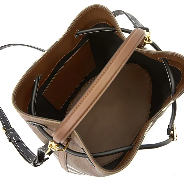 Túi Xách Tay Nữ Burberry Check Small TB Bucket 8063070 Màu Nâu