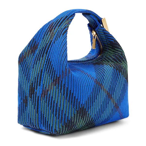 Túi Xách Tay Nữ Burberry Small Jacquard Tote Bag Màu Xanh Dương Đậm