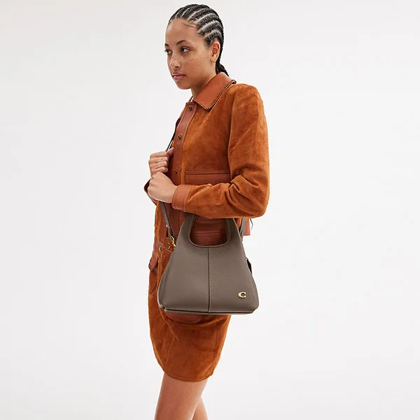 Túi Xách Tay Nữ Coach Lana Shoulder Bag 23 CM545 Dark Stone Màu Xám - Túi xách - Vua Hàng Hiệu