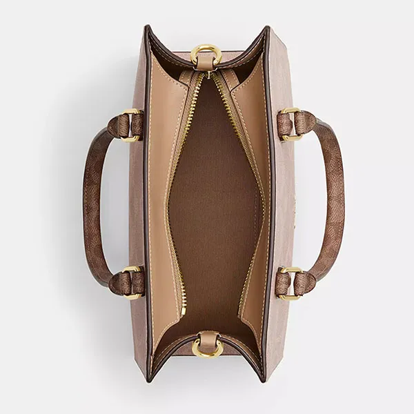 Túi Xách Tay Nữ Coach Maggie Small Tote Bag In Blocked Signature Canvas CY676 Màu Be - Túi xách - Vua Hàng Hiệu