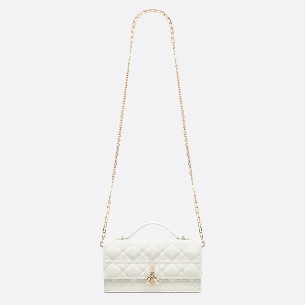 Túi Xách Tay Nữ Dior My Dior Mini Bag Latte Cannage Lambskin S0980ONMJ_M030 Màu Trắng N-QL