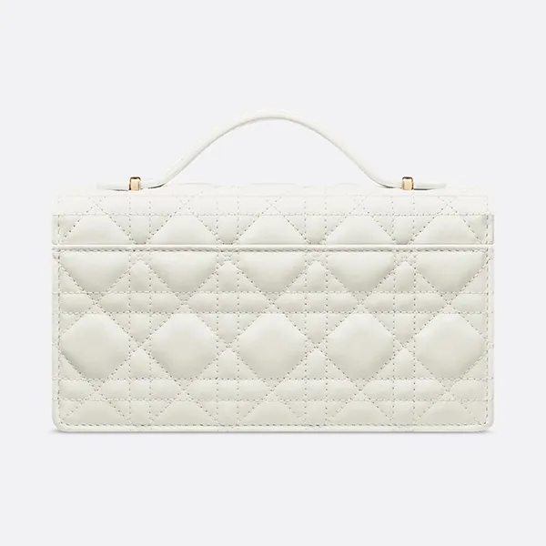 Túi Xách Tay Nữ Dior My Dior Mini Bag Latte Cannage Lambskin S0980ONMJ_M030 Màu Trắng N-QL