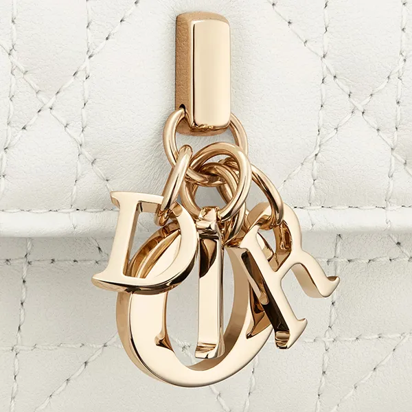 Túi Xách Tay Nữ Dior My Dior Mini Bag Latte Cannage Lambskin S0980ONMJ_M030 Màu Trắng N-QL