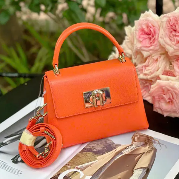 Túi Xách Tay Nữ Furla 1927 Mini Top Handle Màu Cam D-RS - Túi xách - Vua Hàng Hiệu