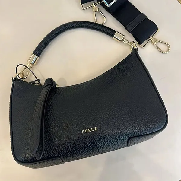 Túi Xách Tay Nữ Furla Emera Medium Handbag In Black Màu Đen
