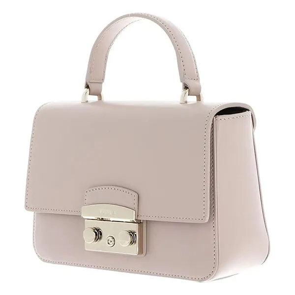 Túi Xách Tay Nữ Furla Metropolis Mini Top Handle Bag Ballerina Màu Kem