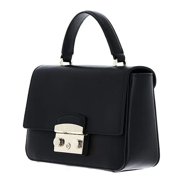 Túi Xách Tay Nữ Furla Metropolis Mini Top Handle Bag Ballerina Màu Đen - Túi xách - Vua Hàng Hiệu
