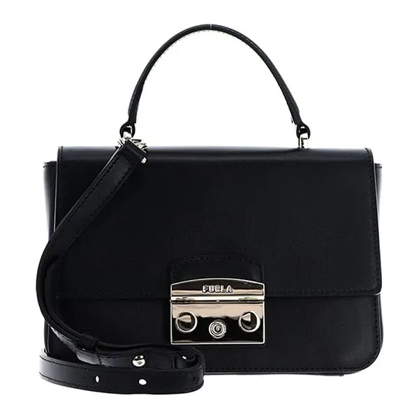 Túi Xách Tay Nữ Furla Metropolis Mini Top Handle Bag Ballerina Màu Đen - Túi xách - Vua Hàng Hiệu