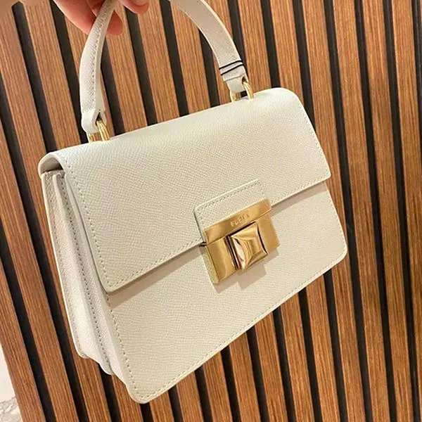 Túi Xách Tay Nữ Furla Top Venere Top Handle Bag Màu Trắng - Túi xách - Vua Hàng Hiệu