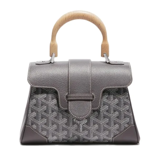 Túi Xách Tay Nữ Goyard Saigon Souple Mini Handle Bag Màu Xám N-QL - Túi xách - Vua Hàng Hiệu