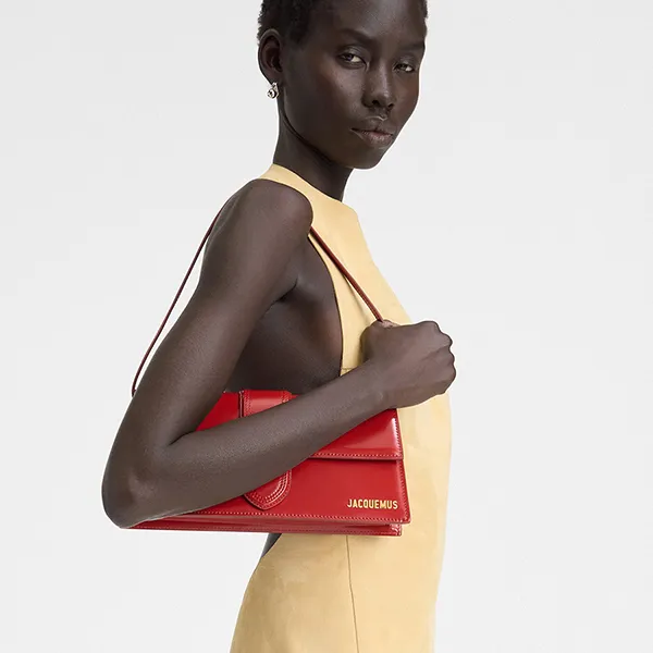 Túi Xách Tay Nữ Jacquemus The Long Bambino Long Flap Bag 221BA013-3128-47G Màu Đỏ