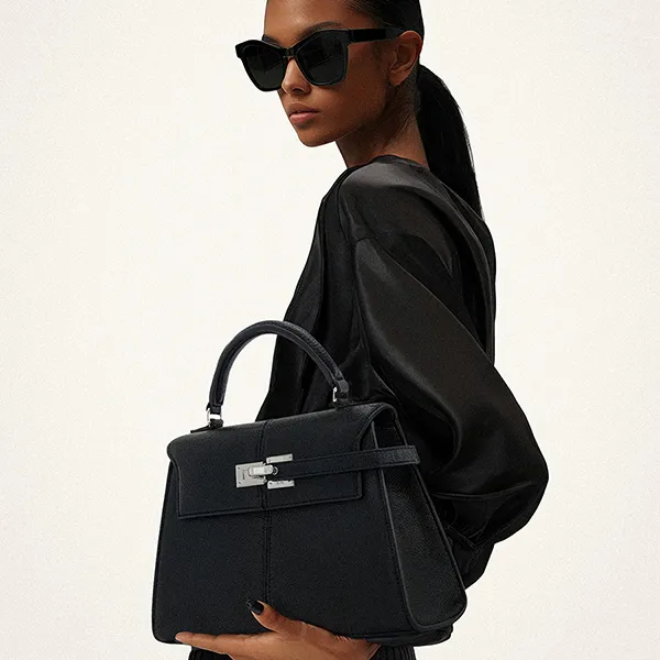 Túi Xách Tay Nữ JW Pei Elise Large Top Handle Bag Black Màu Đen - Túi xách - Vua Hàng Hiệu