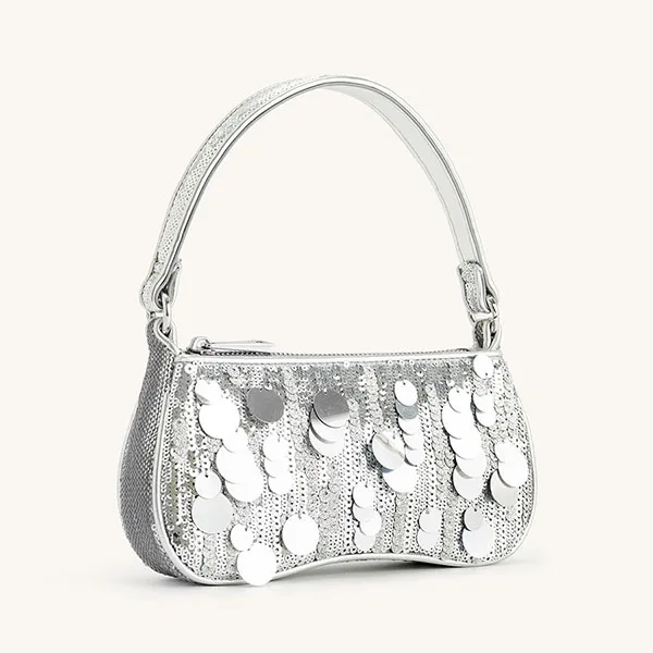 Túi Xách Tay Nữ Jw Pei Eva Metallic Sequin Mini Shoulder Bag - Silver Màu Bạc - Túi xách - Vua Hàng Hiệu