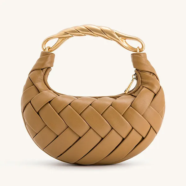 Túi Xách Tay Nữ JW Pei Brown Orla Weave Handbag Màu Nâu - Túi xách - Vua Hàng Hiệu